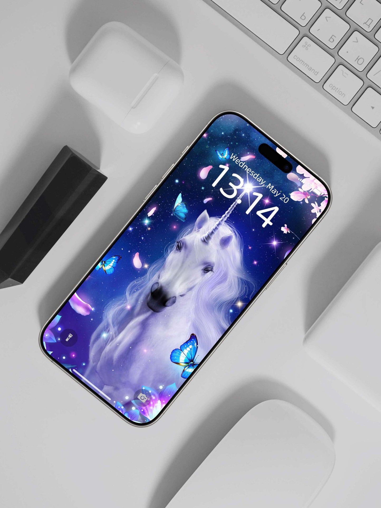 Starry Night Unicorn Phone Wallpaper