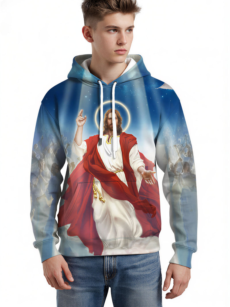 Jesus Christ 3D All Over Print Hoodie for Men Women Religious Faith Apparel