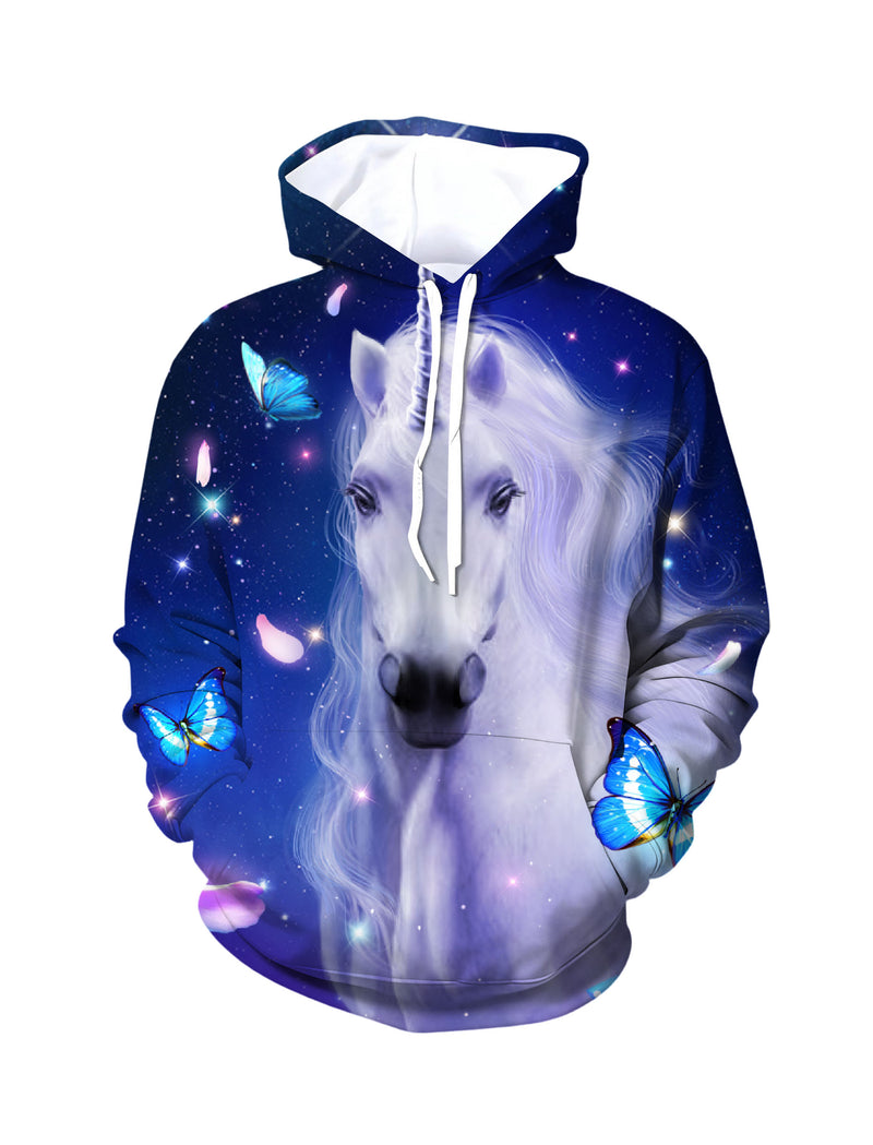 Unicorn Butterfly 3D All Over Print Hoodie for Men Women Galactic Fantasy Style