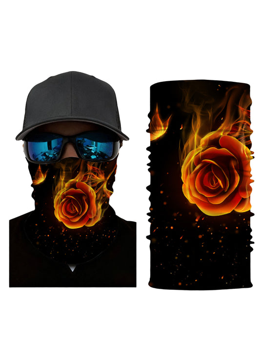 Flaming Rose All-Over Print Neck Gaiter – Unisex Aesthetic Face Mask