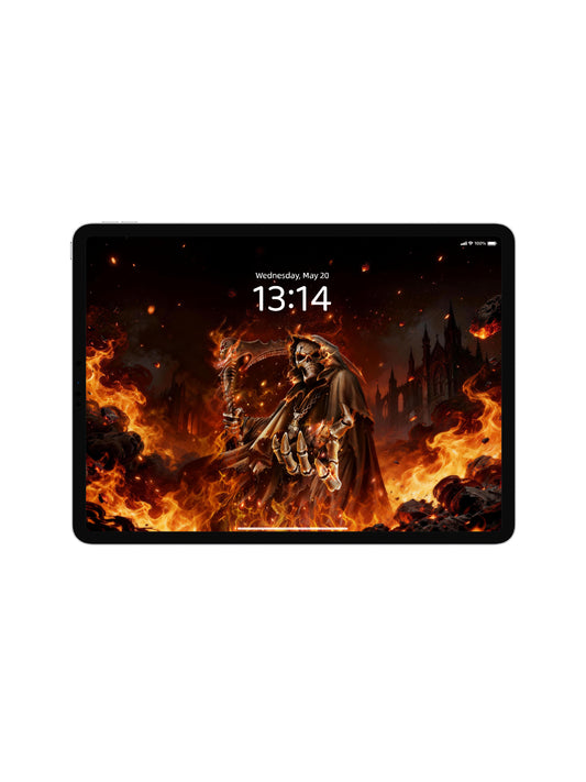 Blazing Fire Reaper Claw Digital Wallpaper