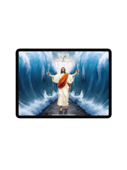 Jesus Walking On Water With Dove Digital Wallpaper
