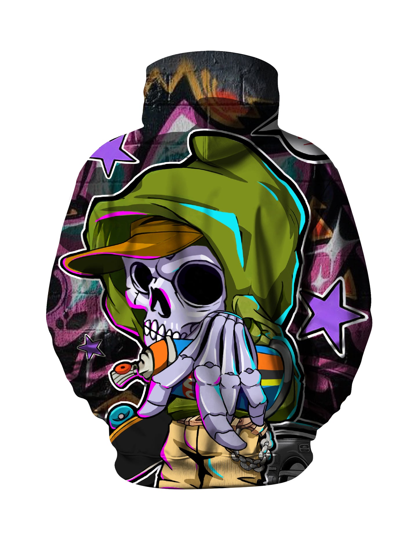 Men Women 3D All Over Print Skull Hip Hop Hoodie Streetwear Graphic Sweatshirt