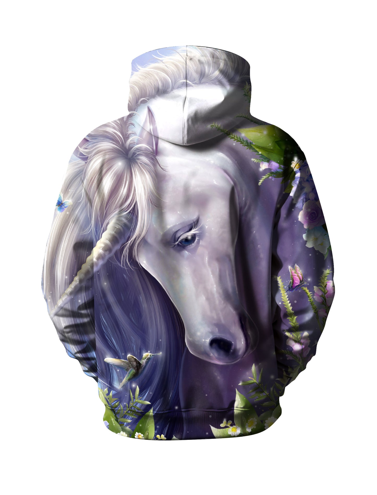 Unicorn 3D All Over Print Hoodie for Women Men Soft Comfortable Loose Fit Fantasy Floral Design