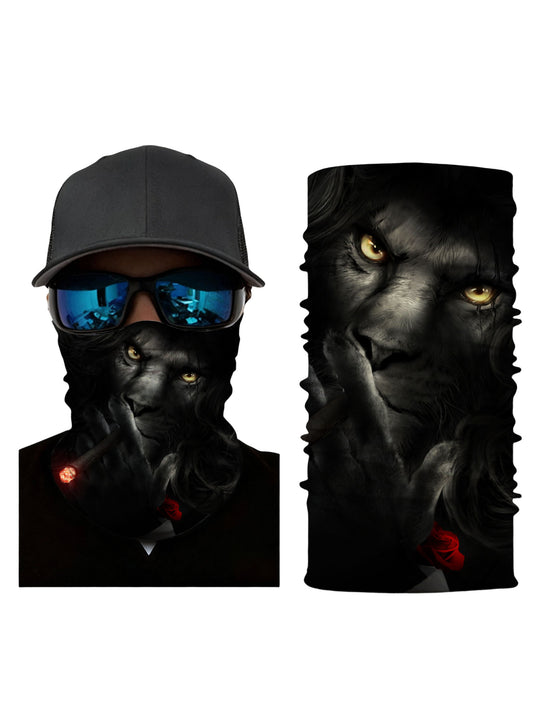 Balaclava with 3D all over print graffiti skull design, Streetwear unisex mask, soft stretchy and windproof for urban wear