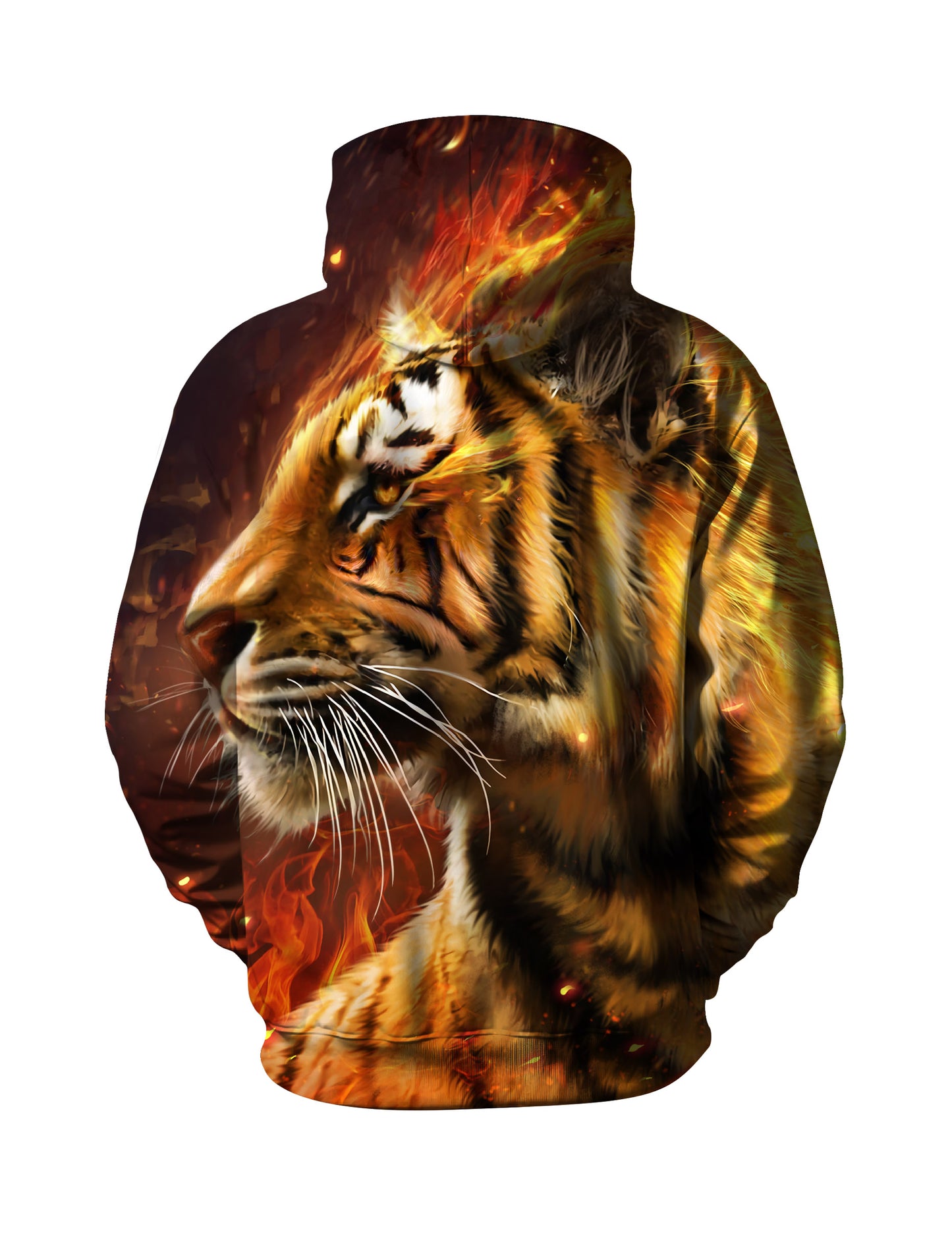 Tiger Flame 3D All Over Print Hoodie Unisex Soft Comfortable Streetwear