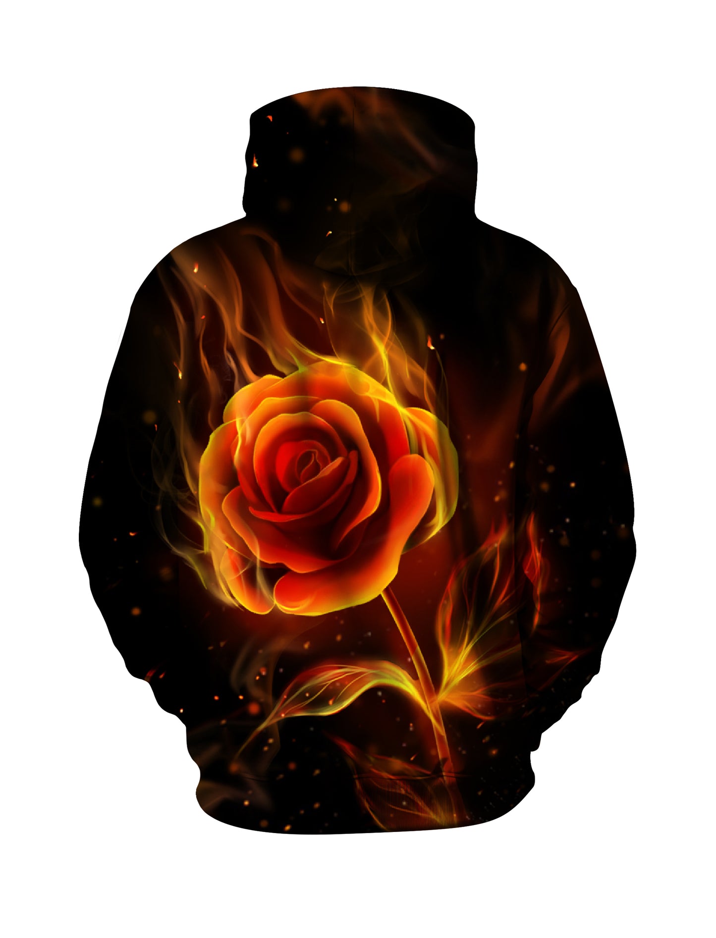 3D Flaming Rose All Over Print Hoodie for Men Women Sweatshirt
