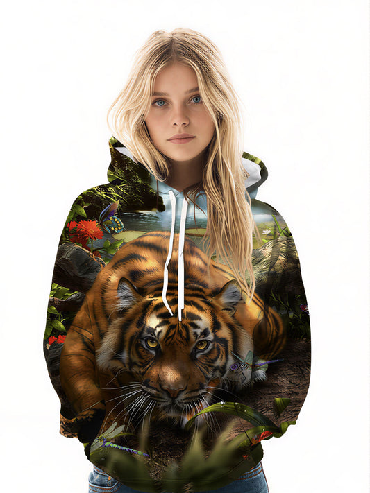 Tiger Jungle 3D All Over Print Hoodie Unisex Soft Comfortable Streetwear