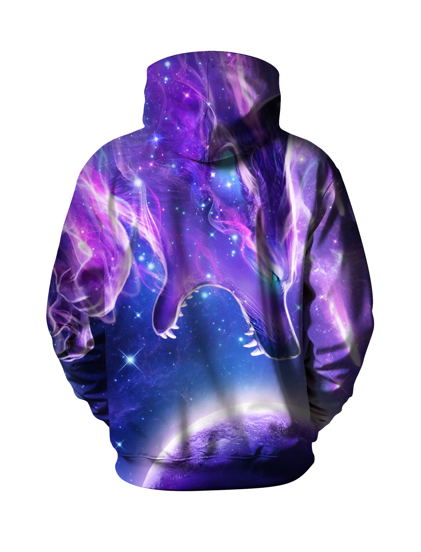 3D All Over Print Galaxy Wolf Hoodie | Unisex Cosmic Space Graphic Pullover