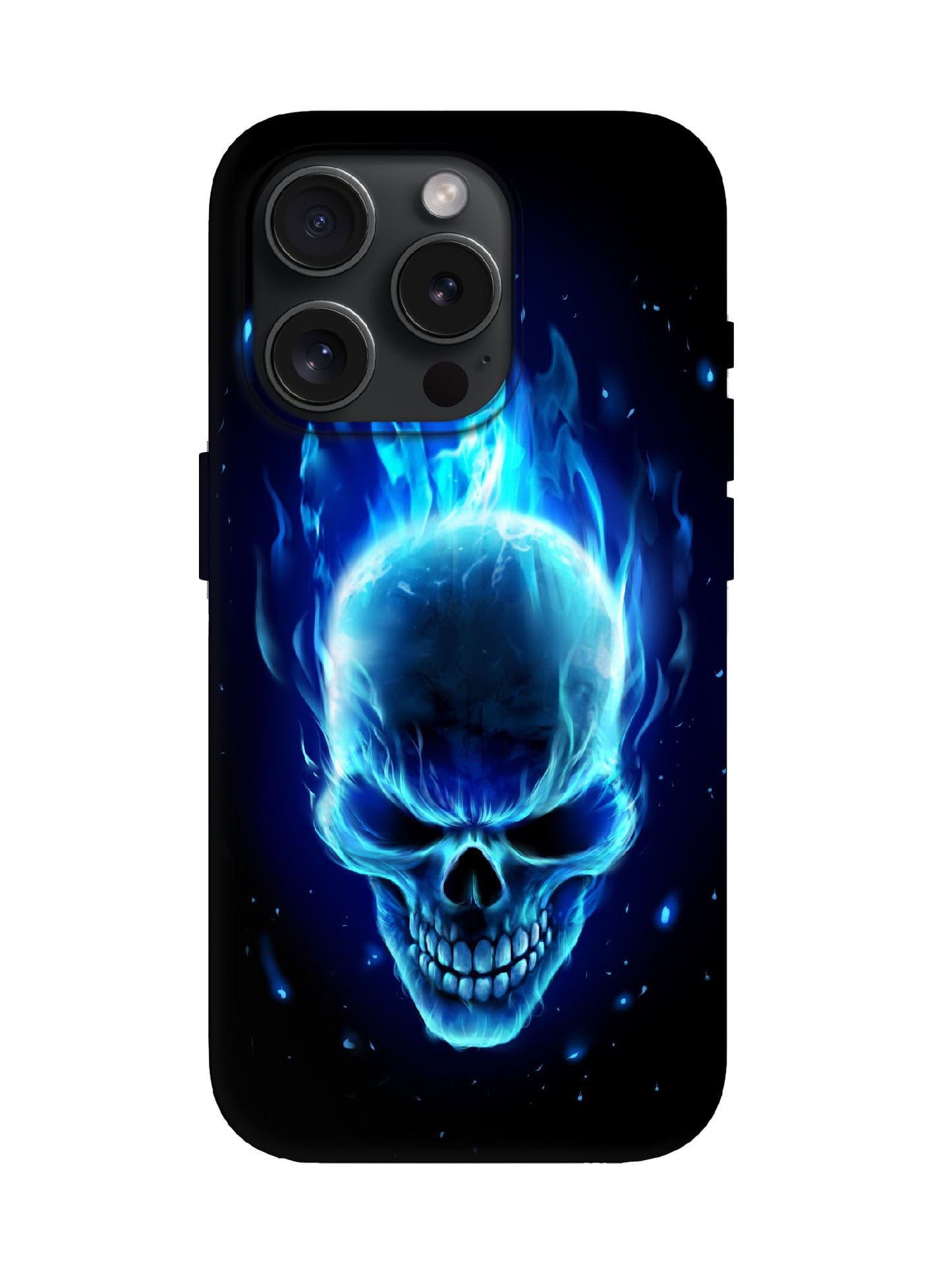 Void Blaze: Starry Skull Edgy Cyberpunk Phone Case