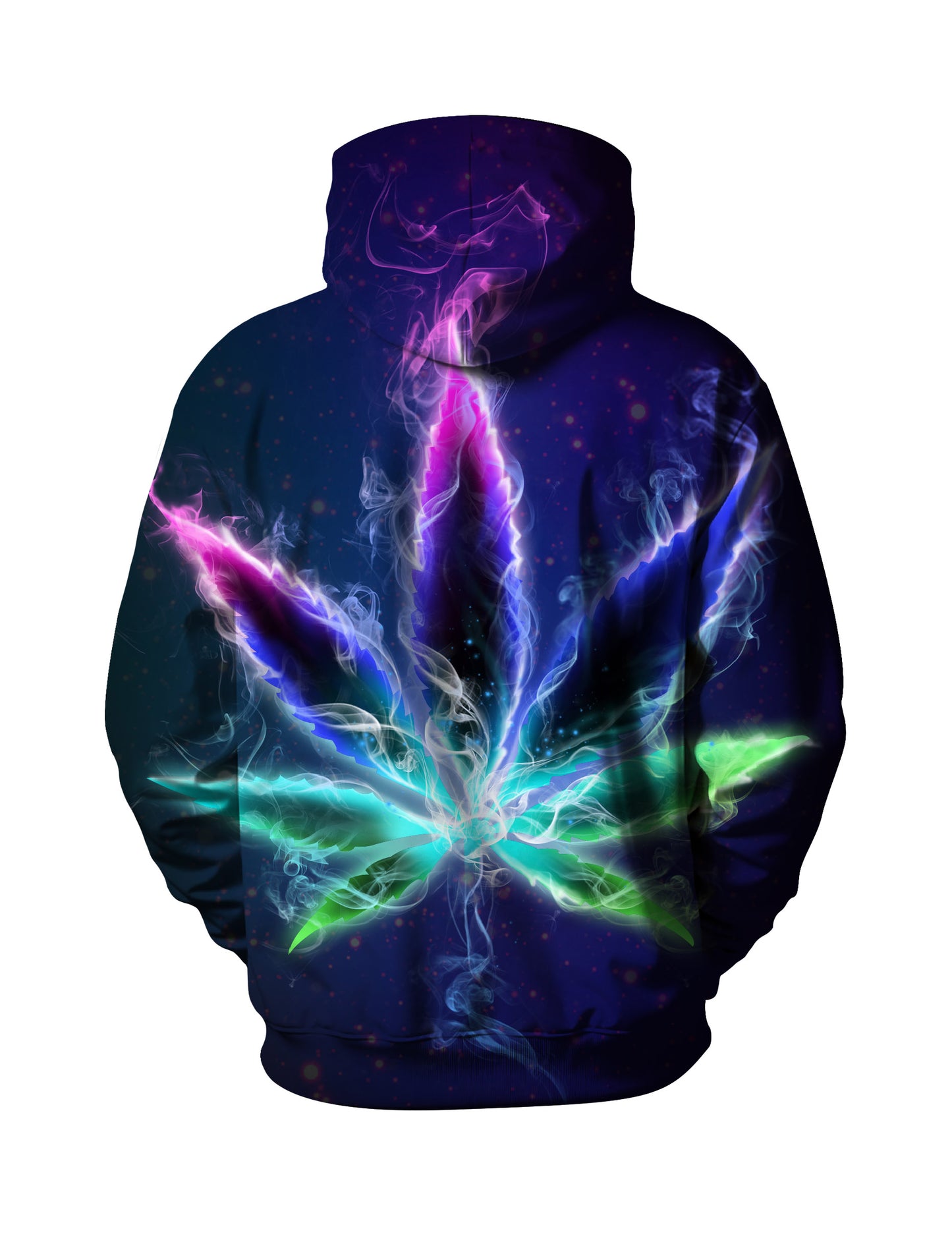 Neon Cannabis Leaf 3D All Over Print Hoodie Unisex Streetwear Cotton Blend