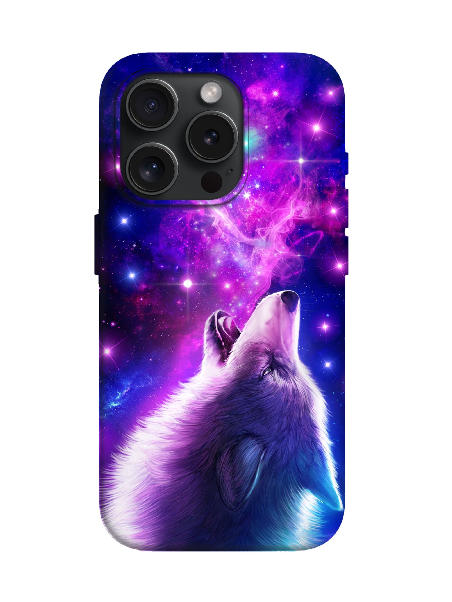 Neon Wolf Cosmic Glow Edgy Protective Phone Case