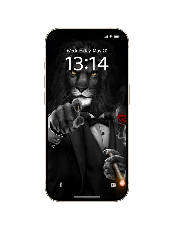 Pointing Mafia Lion Phone Wallpaper