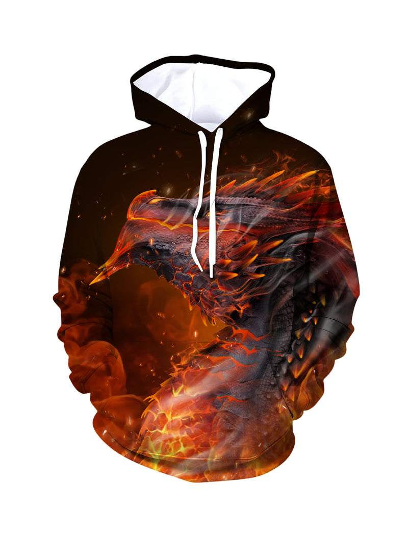 Men Women 3D All Over Print Dragon Fire Hoodie Sweatshirt