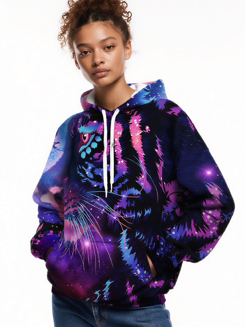 Galaxy Tiger 3D All Over Print Hoodie Unisex Soft Comfortable Streetwear Pullover