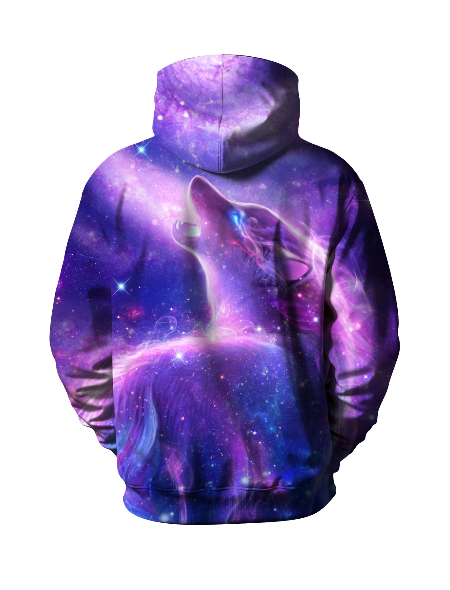 3D All Over Print Galaxy Wolf Hoodie for Men Women Cosmic Space Style Pullover