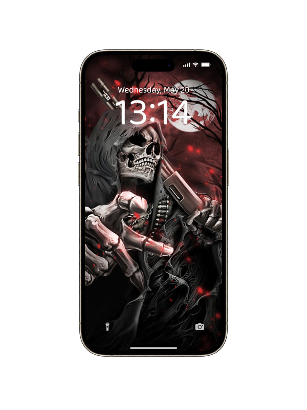 Shotgun Grim Reaper Phone Wallpaper