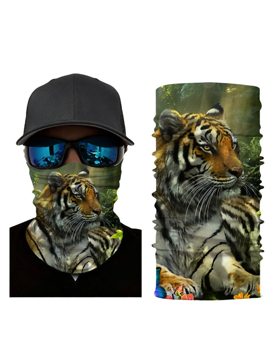 Unisex Pullover Hoodie with 3D All Over Print of Jungle Tiger in Natural Wildlife Style, Soft Cotton Blend, Loose Fit for Streetwear