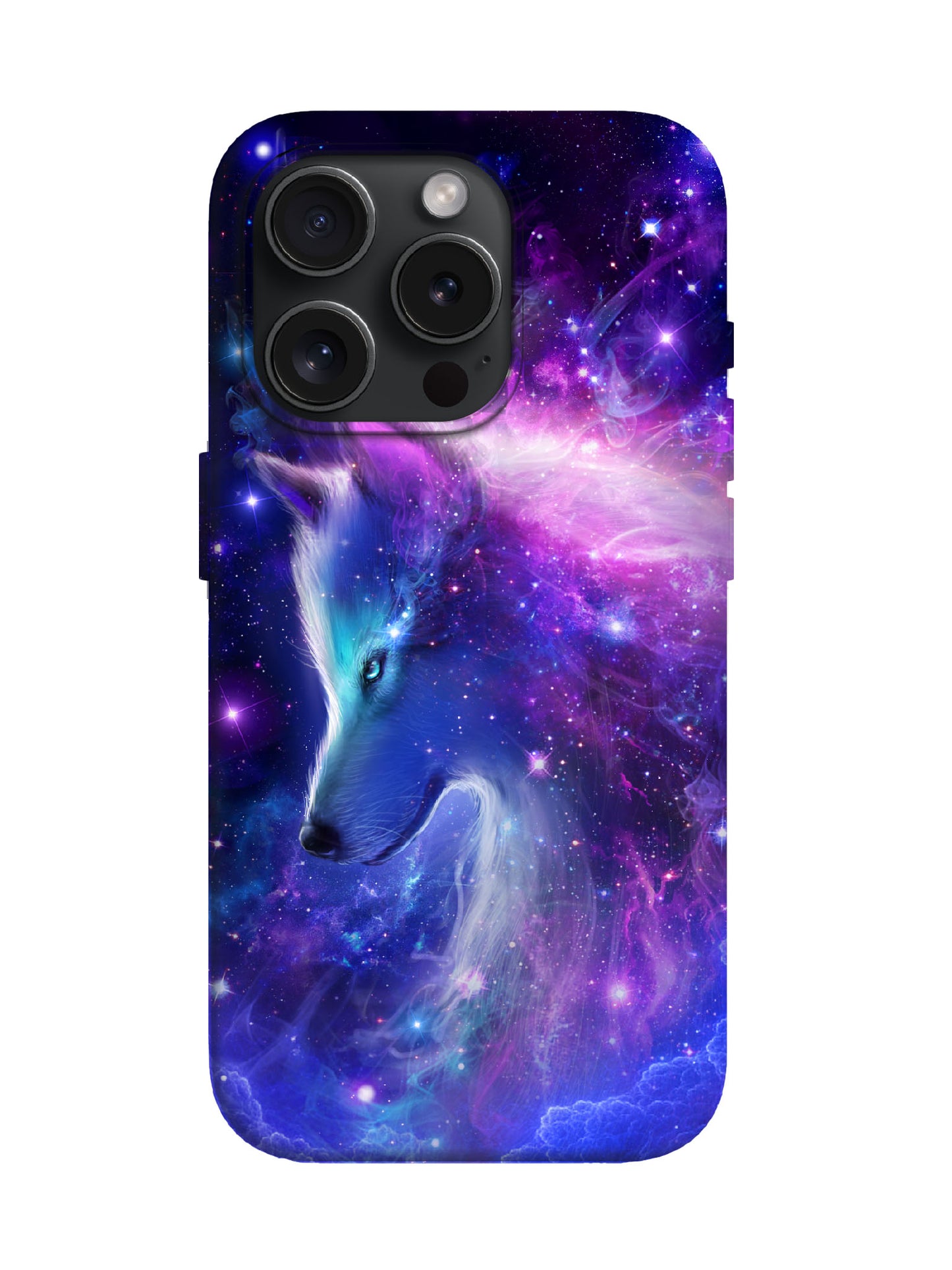 Cosmic Wolf Neon Cyberpunk Protective Phone Case
