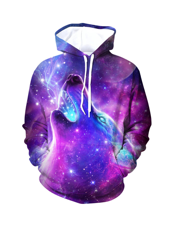 Galaxy Wolf 3D All Over Print Hoodie Unisex Soft Comfortable Streetwear Pullover