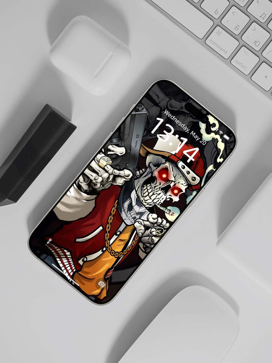 Gangsta Skull Phone Wallpaper