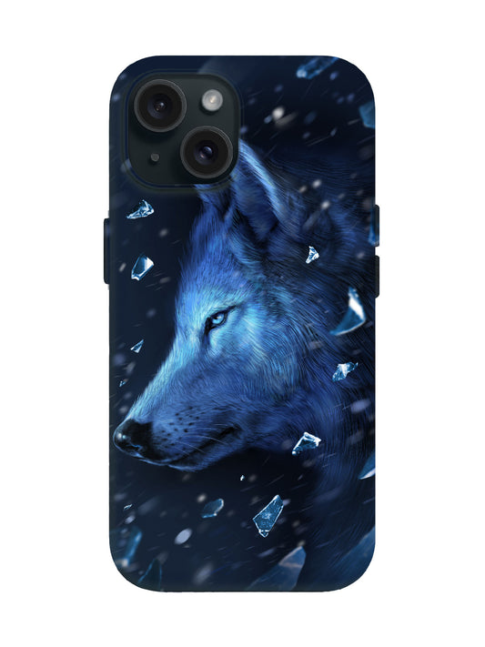 Ice Wolf Portrait Edgy Tough Phone Case