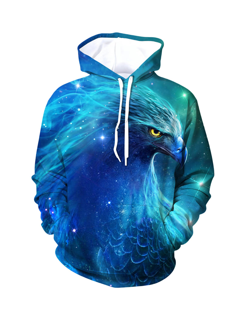 Galaxy Eagle 3D All Over Print Hoodie Unisex Soft Comfortable Streetwear Pullover