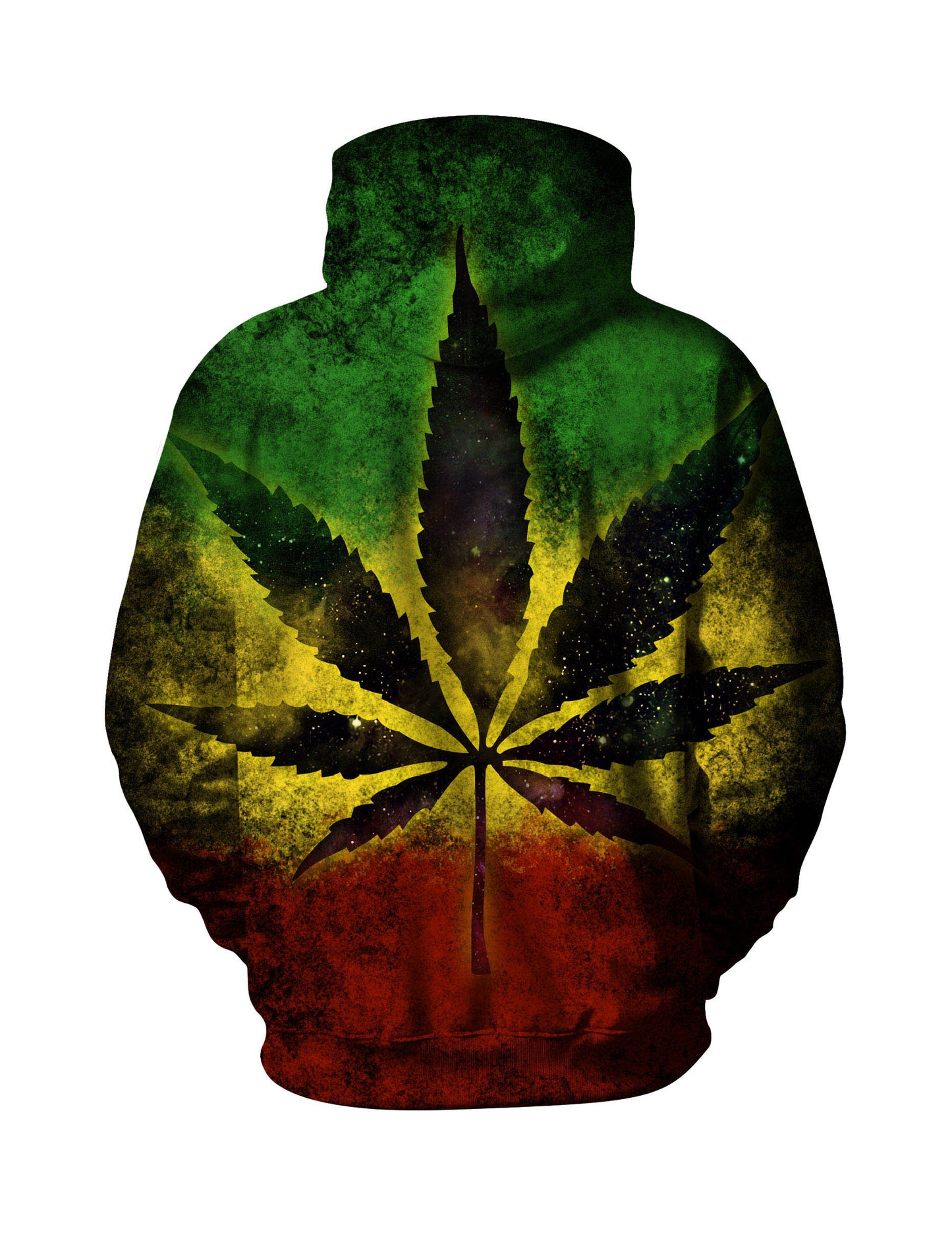 3D Printed Rasta Gradient Cannabis Hoodie – Men & Women’s Reggae Casual Wear
