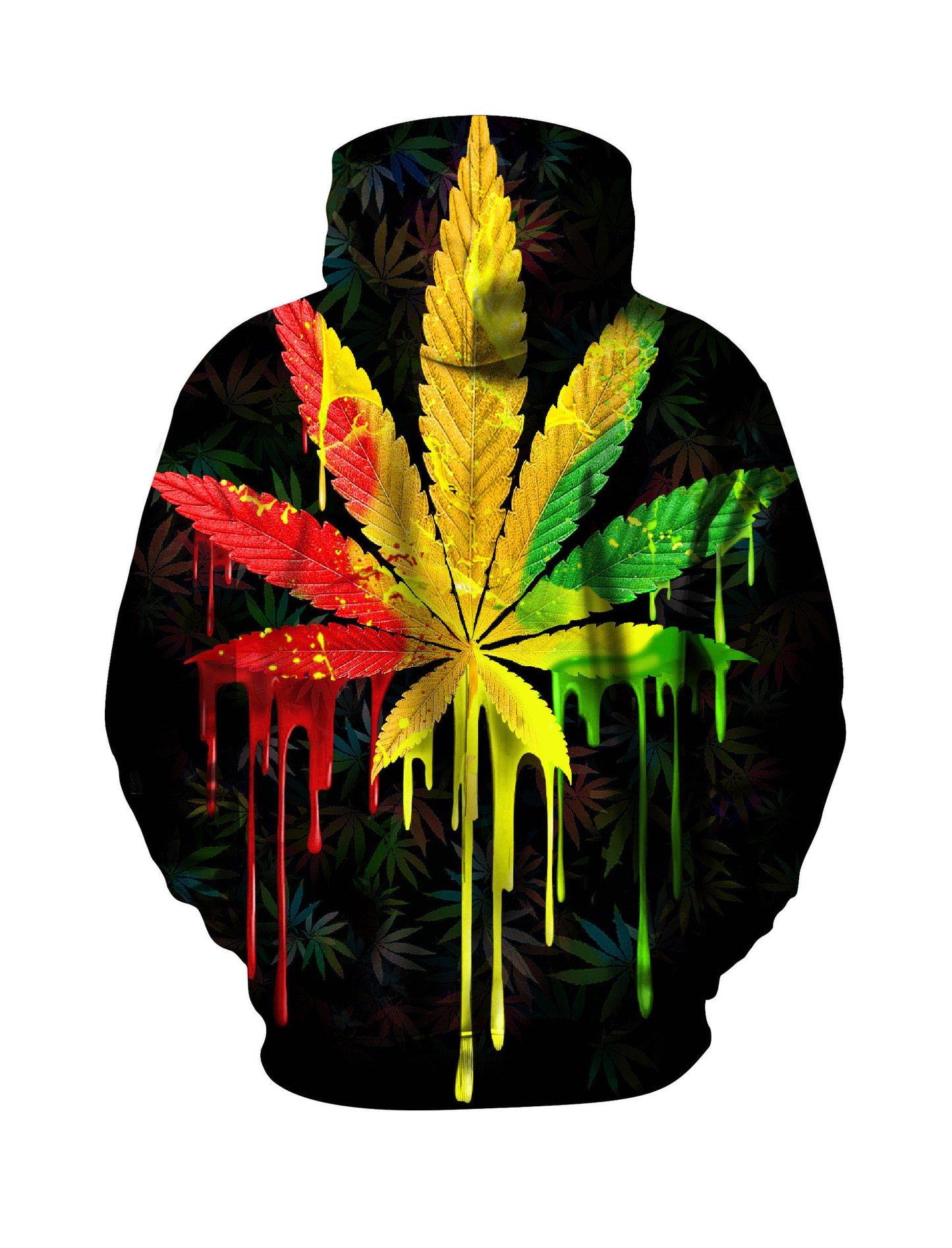 Vibrant Psychedelic Cannabis 3D Print Hoodie for Men & Women