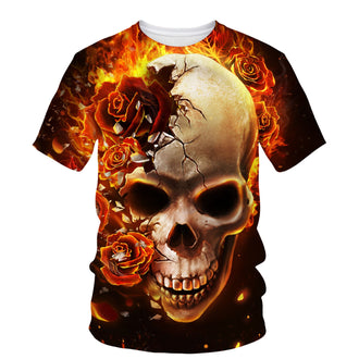 Flaming Skull-Tshirt