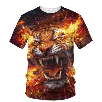 Flaming Tiger-Tshirt