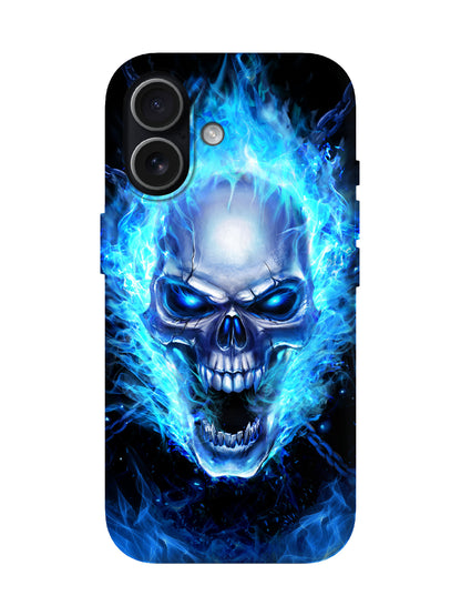 Skull Flame Edgy Cyberpunk Tough Phone Case