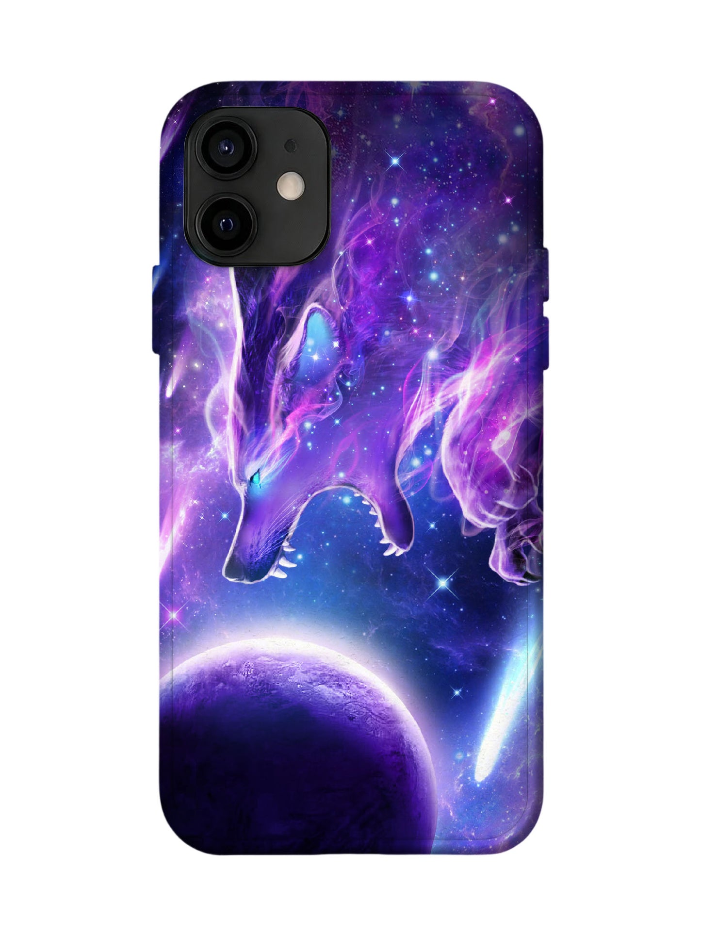 Cosmic Wolf Nebula Edgy Cyberpunk Protective Phone Case