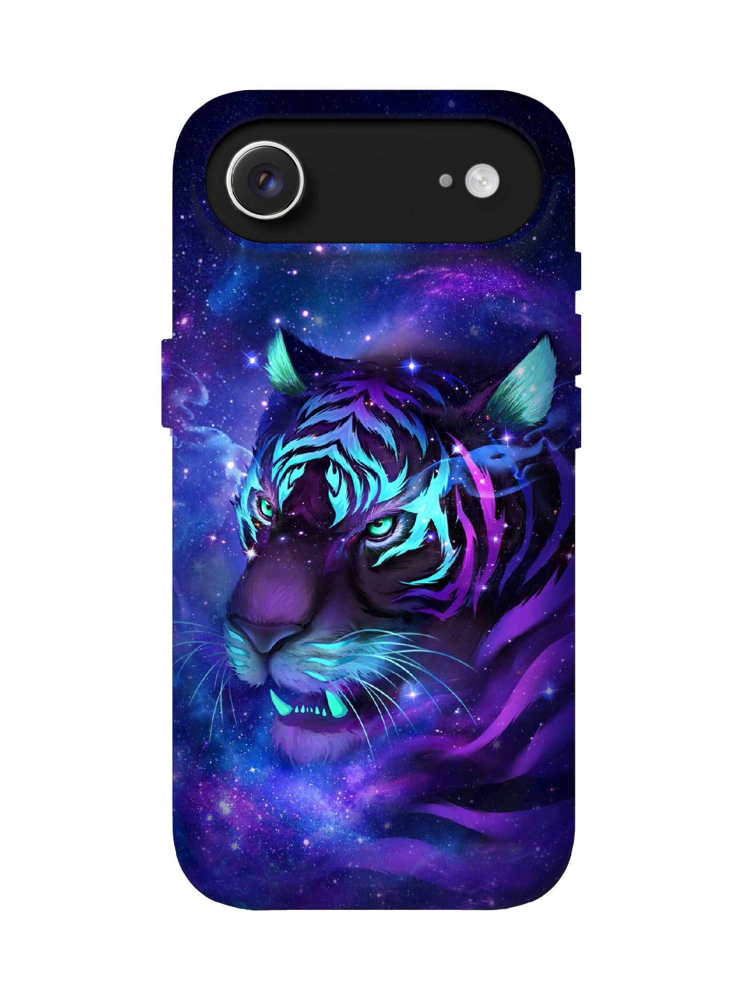 Neon Tiger Cosmic Cyberpunk Tough Phone Case