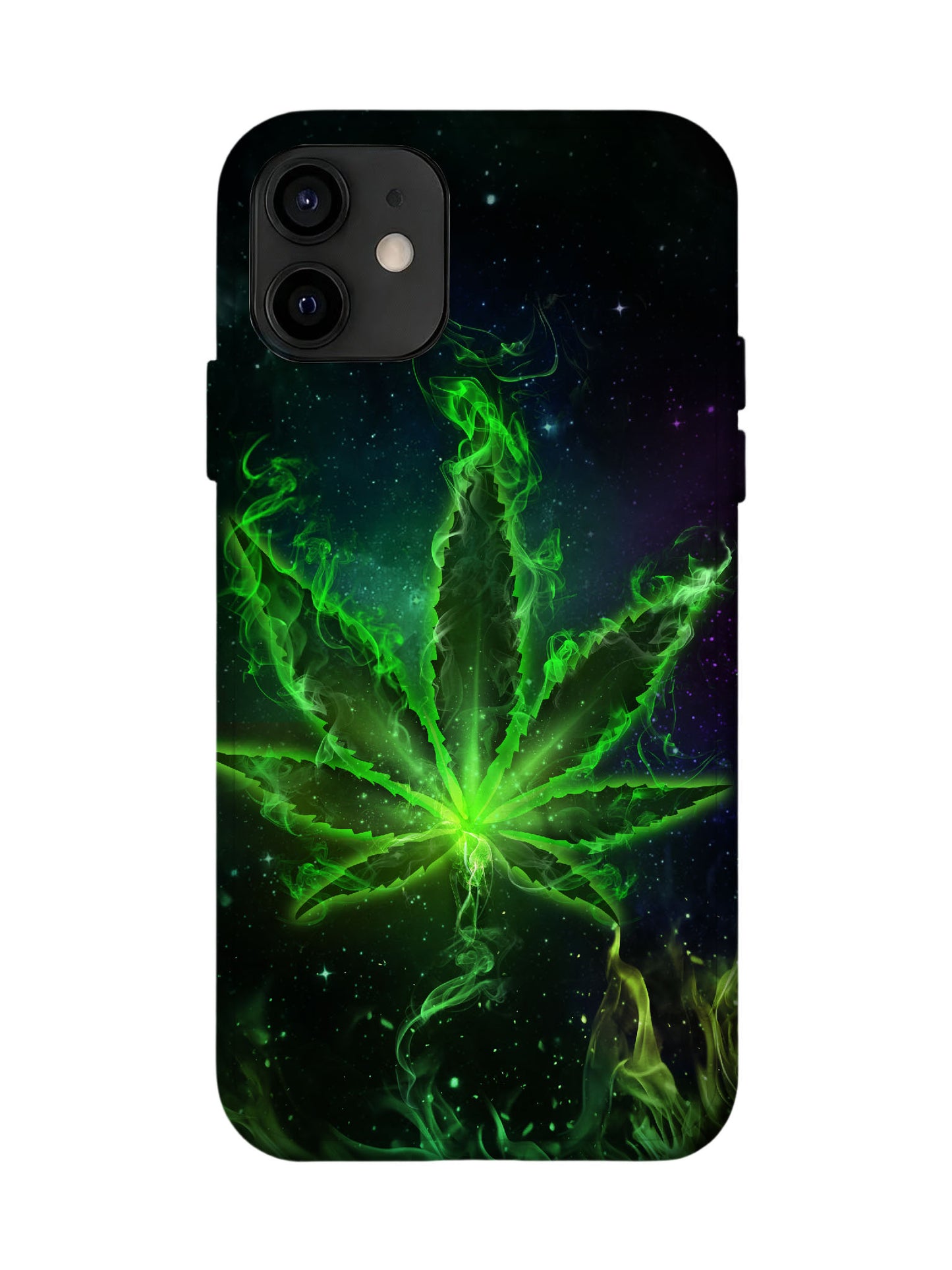 Spectral Galaxy Cannabis Leaf Cyberpunk Tough Case