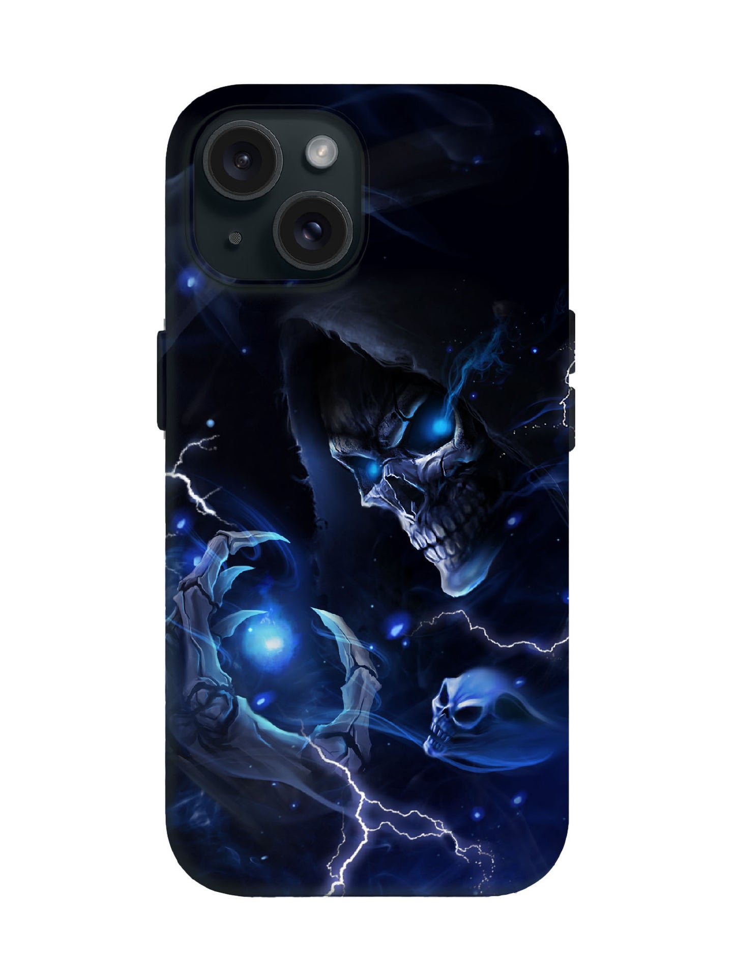 Skull Flame Lightning Edgy Cyberpunk Tough Phone Case