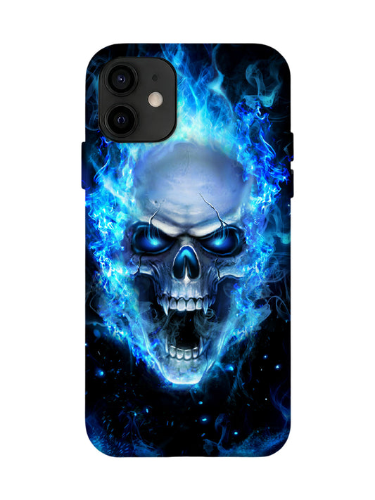 Skull Flame Cyberpunk Edgy Tough Phone Case