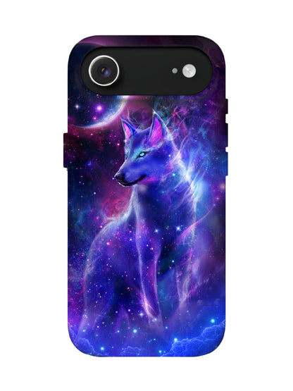 Cosmic Wolf Neon Cyberpunk Protective Phone Case