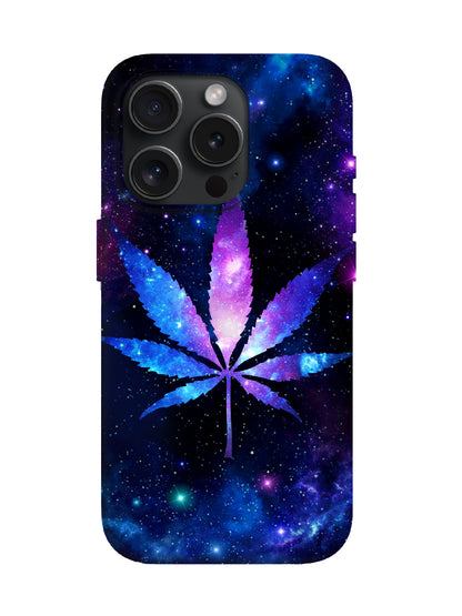 Galaxy Leaf Neon Cyberpunk Protective Phone Case