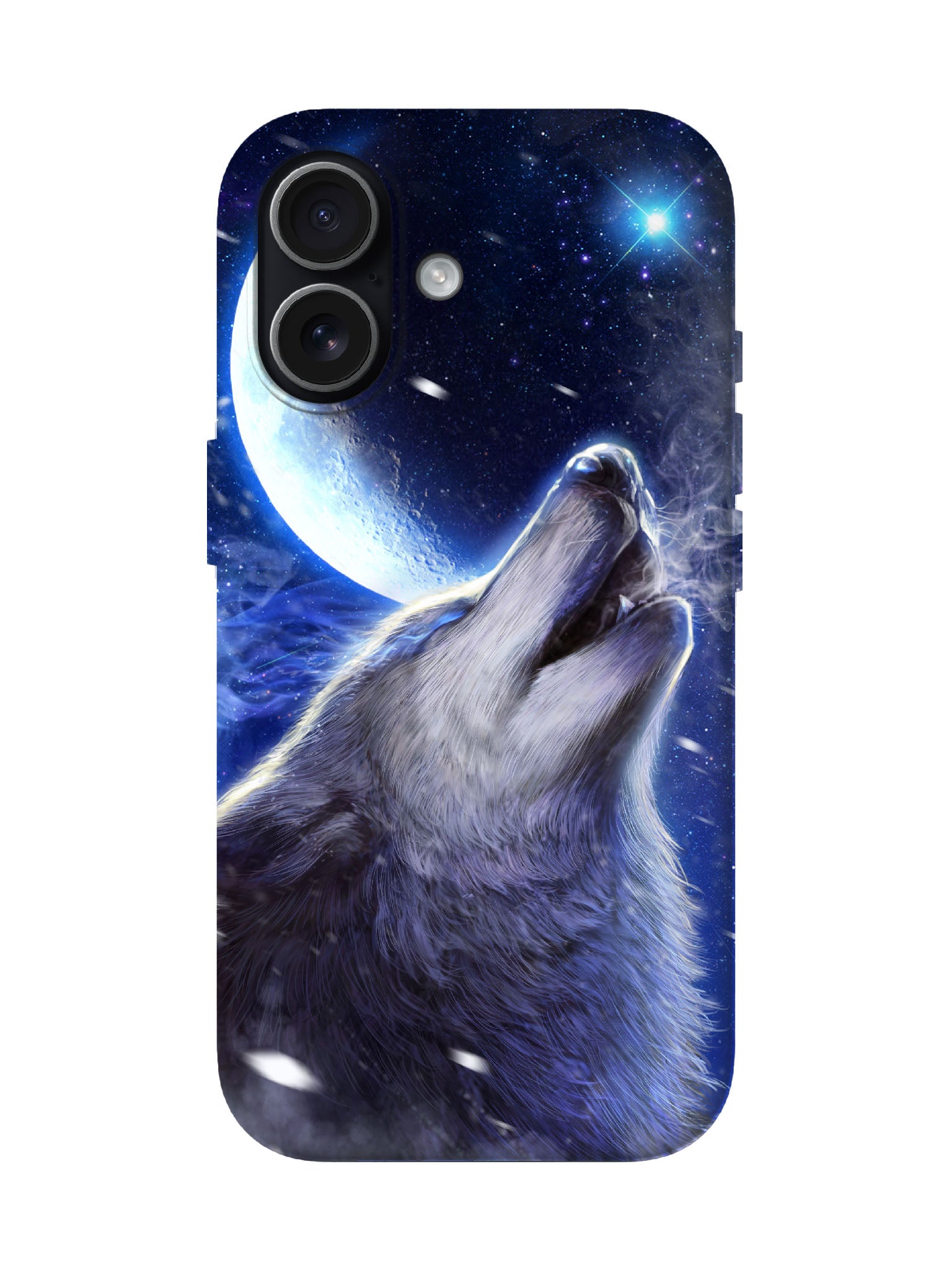 Howling Wolf Cosmic Edgy Protective Phone Case