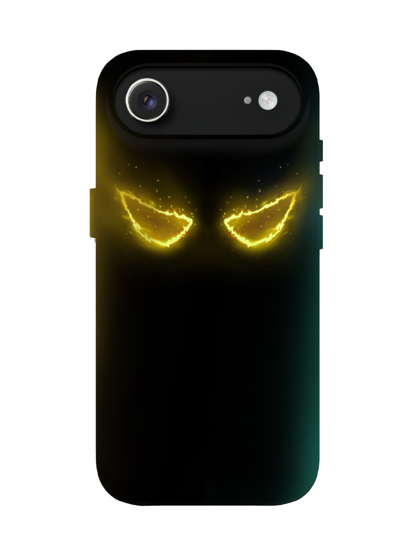 Glowing Yellow Eyes Flame Edgy Tough Phone Case