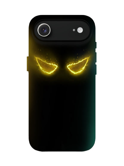 Glowing Yellow Eyes Flame Edgy Tough Phone Case