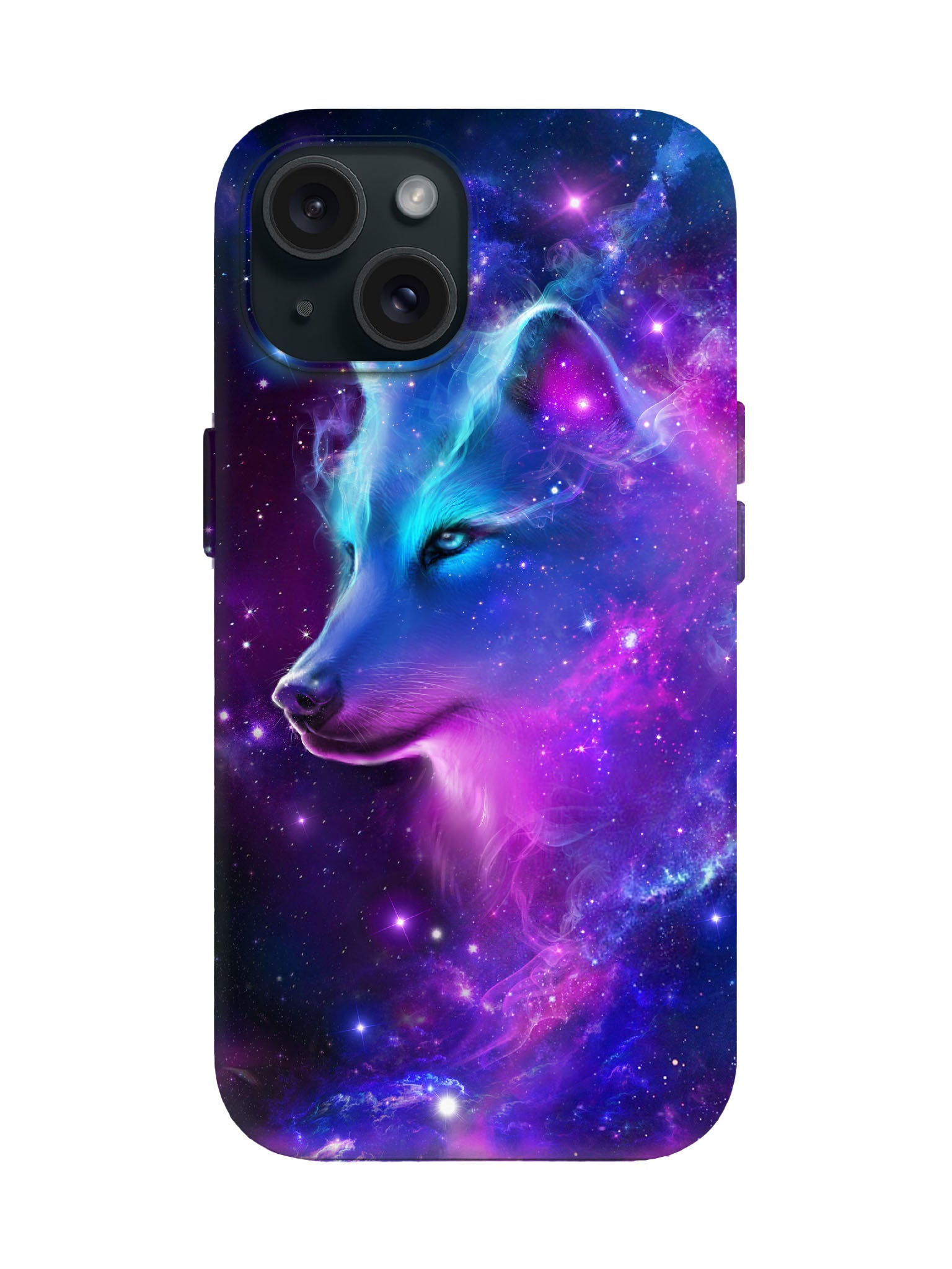 Cosmic Wolf Neon Cyberpunk Protective Phone Case