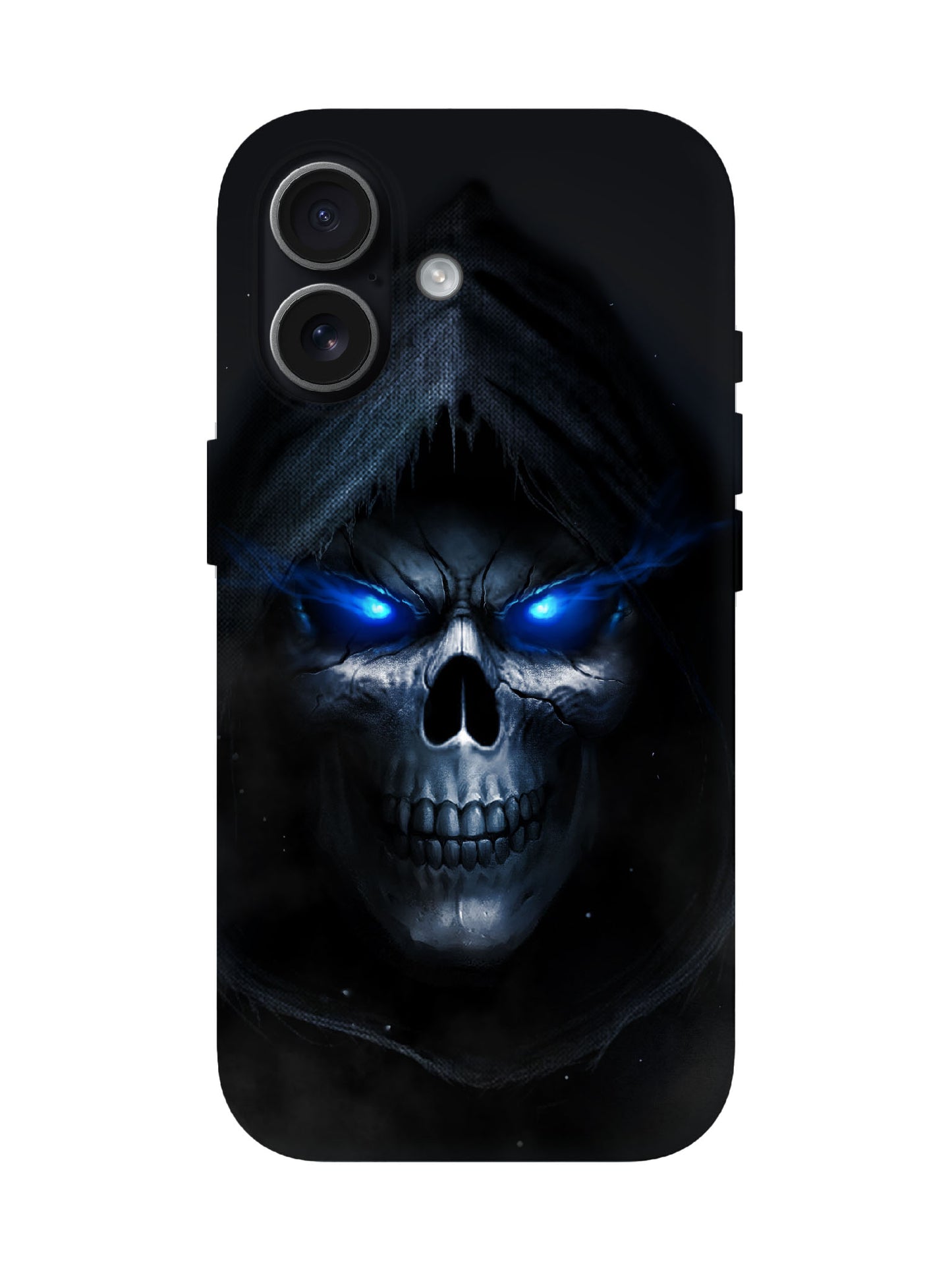 Glowing Blue Eye Skull Edgy Gothic Protective Phone Case