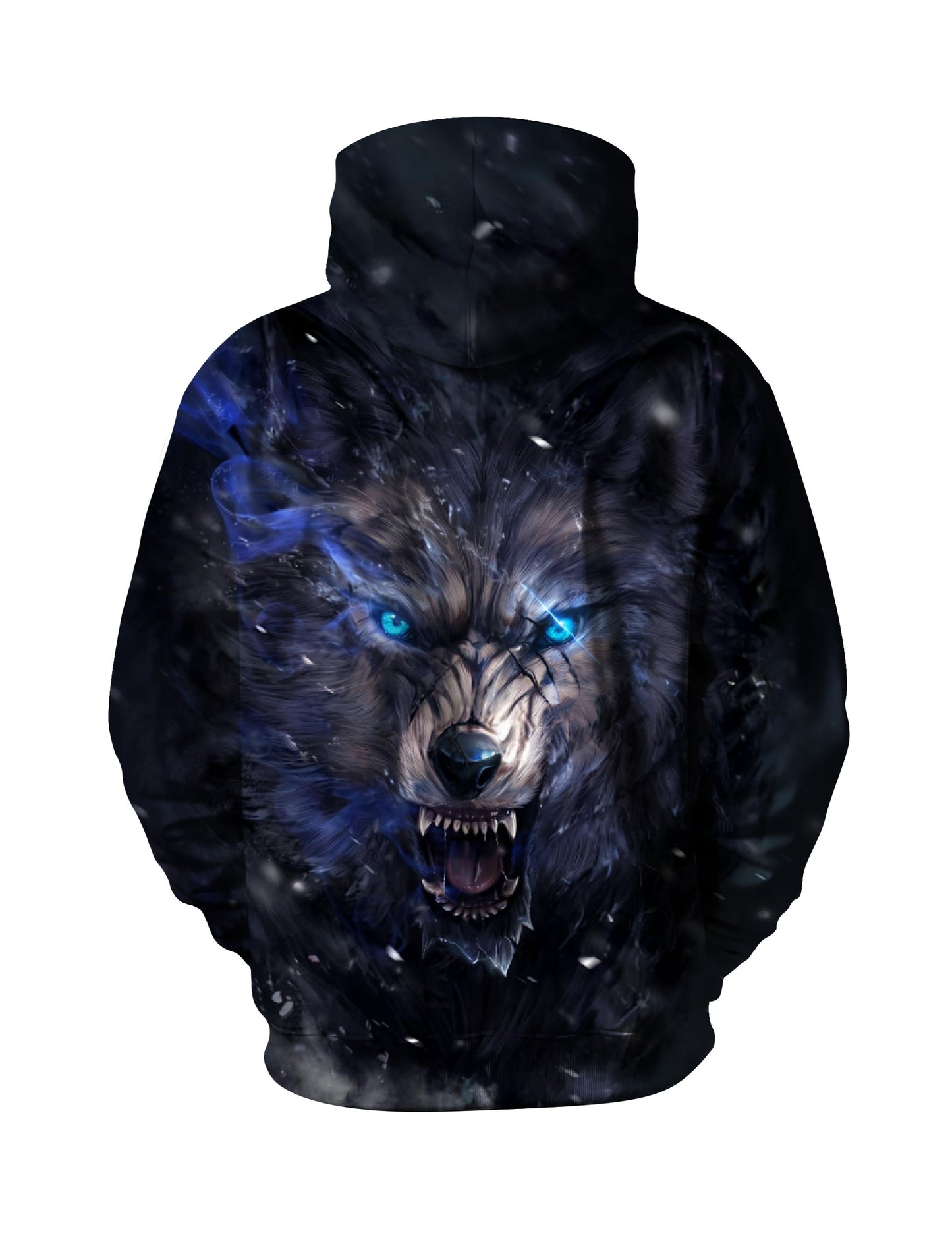 Fierce Galaxy Wolf 3D Print Hoodie | Oversized Night Graphic Pullover