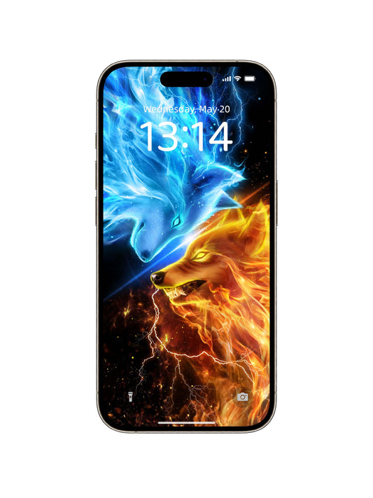 Frost Wolf Dominance Phone Wallpaper