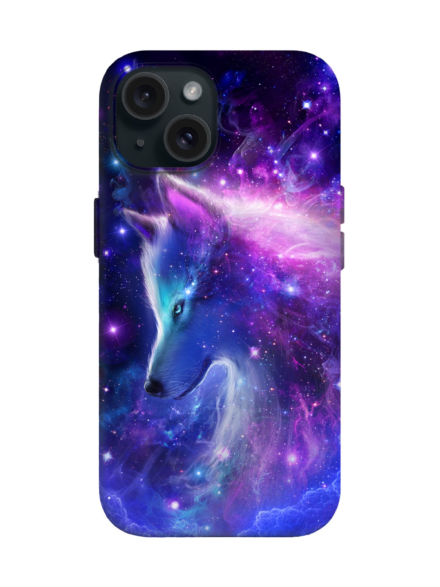 Cosmic Wolf Neon Cyberpunk Protective Phone Case