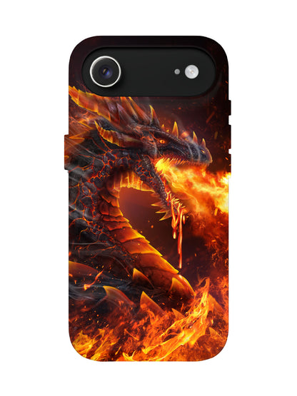 Flame Dragon Edgy Cyberpunk Tough Phone Case