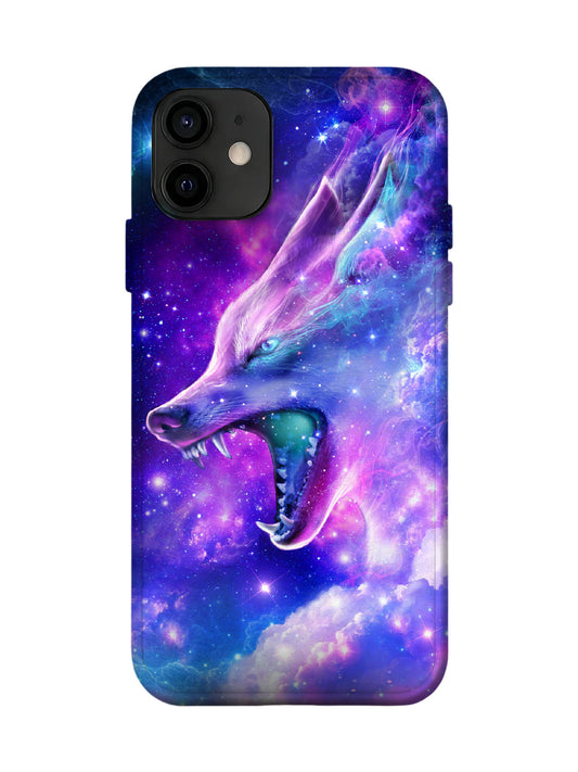 Cosmic Wolf Head Cyberpunk Edgy Protective Phone Case