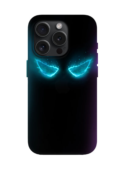 Neon Eyes Edgy Cyberpunk Protective Phone Case